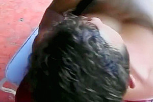 Hung Brunette Tranny And Her Man Take Turns Sucking, Fucking
