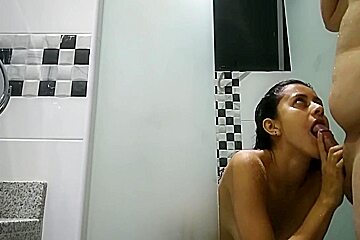 I Found Him Bathing And I Cant Wait To Make Her Suck