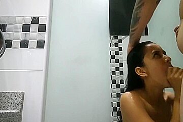 I Found Him Bathing And I Cant Wait To Make Her Suck