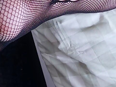 I Let A Stranger Fuck Me And Cum Over My Fishnet Pantyhose (amateur Mature Step mommy Boobs Hairy Pussy