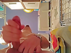 Imagine cum dripping on your face ( view from below and oil fetish)