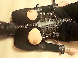 Incredible amateur BDSM, Big Tits sex movie