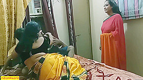 Indian Bhabhi Shared Her Step sister With Us!! Best Hindi Hardcore Group Sex