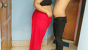 Indian Hot Neighbor Aunty Secretly Entered Her Room - Watch Till The End