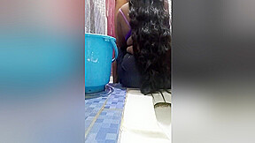 Indian Husband Wife Bathing
