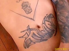 Inked Straight Tommy Receives Raw Sex