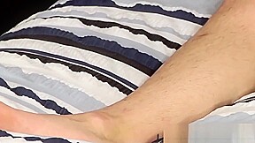 Inked young cutie Nathan jerks off his big cock