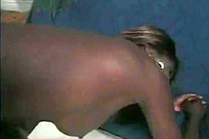 Interracial suck and fuck outdoors