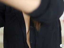 Isabella in Cut To The Cleavage - DownblouseJerk