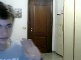 Italian cute boy with nice hard cock hot tight ass on cam