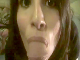 Italian gf pretend cum