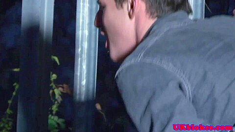 Jace Tyler anally fucking Gabriel Clark outdoors