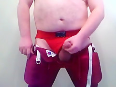Jackin off in Football Gear