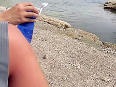 Jamie Stone In Skinny Dipping Girl In Colorado River Gets Anal Fucked Outside By