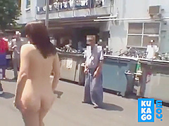 Japanese Girl Strips Naked In Crowded Area