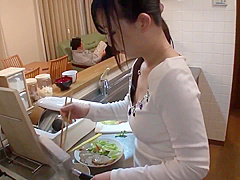Japanese Housewife Fuck In The Kitchen While Her Husband Is Eating