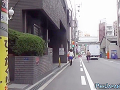 Japanese Hussy Pisses On The Street
