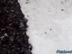 Japanese Hussy Pisses On The Street