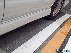 Japanese Hussy Pisses On The Street