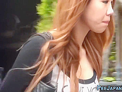 Japanese Hussy Pisses On The Street