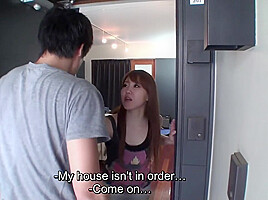 Japanese panties thief caught by freshly showered gyaru