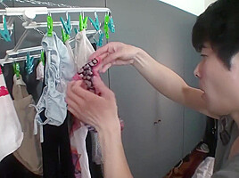 Japanese panties thief caught by freshly showered gyaru