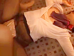 Jav hostess has rough clothed sex