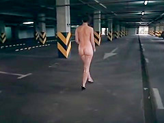 Jeny Smith Oiling Nude Body in Public Parking