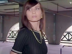 Jeny Smith Oiling Nude Body in Public Parking