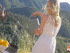 Jillian Janson And Curly Hair - Jillian Outdoor Upskirt Tease