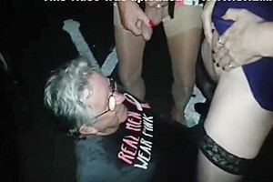 John Gets Pissed On By Lisa And Pauline In The Car Park