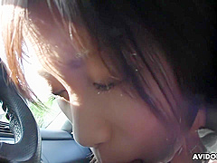 Karin Asahi In Japanese Brunette Sucks Dick In The Car Uncensored