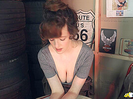 Kate Anne in Sexy Mechanic:Pt1 - DownblouseJerk