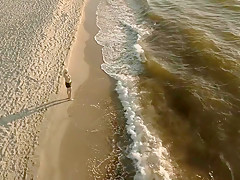 Kate Truu with Big Butt fucks on the public beach at sunset
