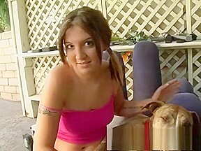 Kaycee Dean deepthroats a long prick and then enjoys a hard pounding