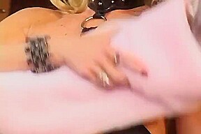 Kinky Blonde Lesbians In Leather Love To Lick Pussy
