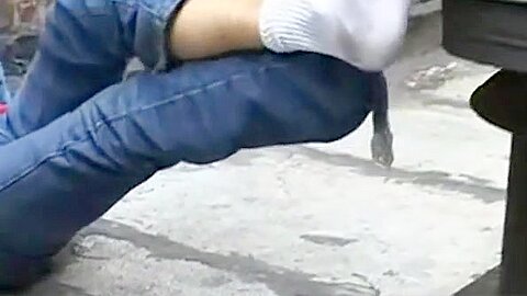 Kinky Shane keeps his undies on but teases with his feet