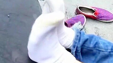 Kinky Shane keeps his undies on but teases with his feet