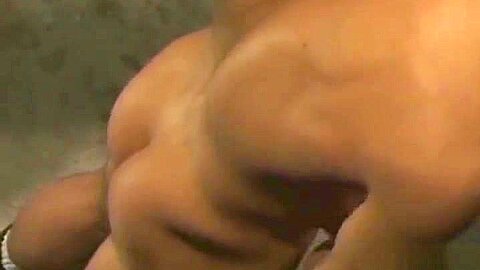 Kinky gay tugs on his cock while being fist fucked hardcore