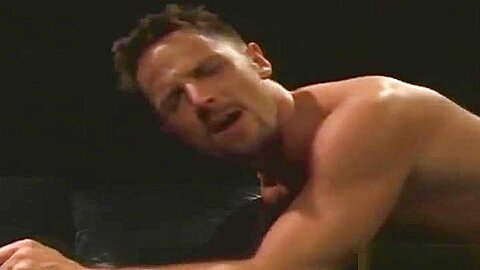 Kinky gay tugs on his cock while being fist fucked hardcore