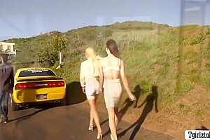 Korra Del Rio - 2 Tgirl Hitch Hikers Bareback Fucked By The Guy Stranger