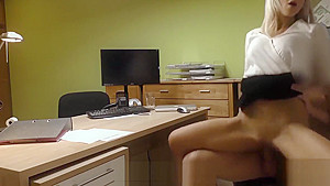 LOAN4K  Agent drills mouth, pussy, and asshole of blonde in