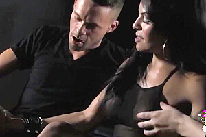 Latina Sucks Dick During Ass Licking In Threesome
