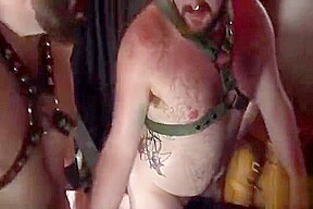 Leather bear threesome