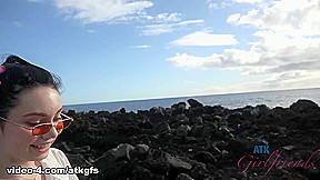 Lenna Travels To Hawaii And Gets Right To The Nude Beach - ATKGirlfriends