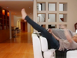 Lesbian teens 18+ Face Sitting On Couch