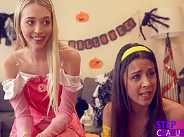 Lily Larimar and Kylie Rocket in Fucking Step sister And Her Friend By Pretending To Be A Dildo
