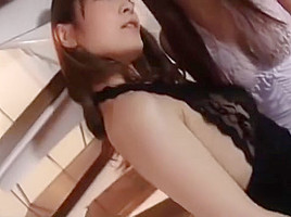 Lovely asian dolls Nao and Yuria posing in sexy black stockings