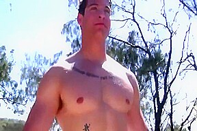 Luke strips naked and models 1