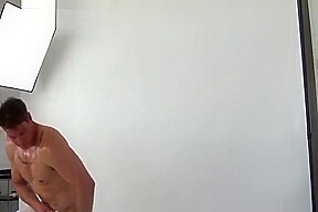 Luke strips naked and models 1